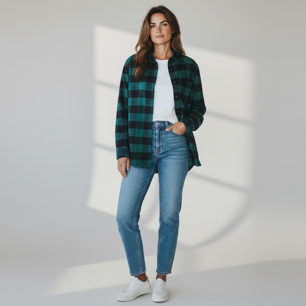 Greenish-Blue Flannel / Sz L